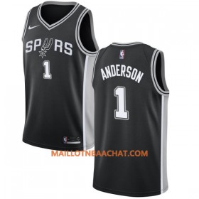 Maillot NBA San Antonio Spurs Kyle Anderson 1 Nike 2017-18 Noir Swingman - Homme